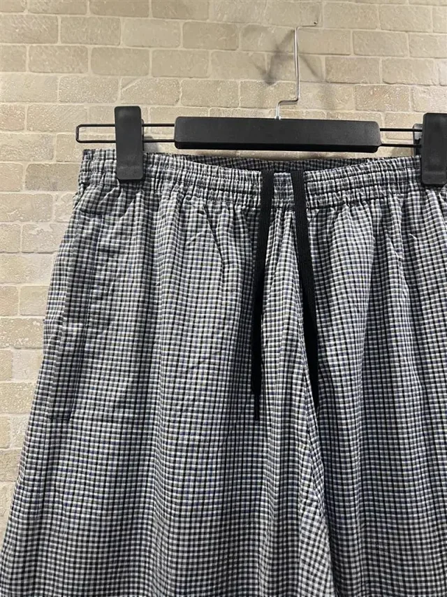 New BLCG Unisex Cotton-Linen Check Pants Detail