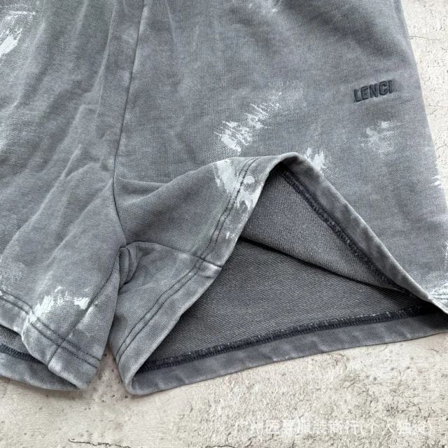 Authentic Balenciaga Logo Distressed Loose Shorts Detail