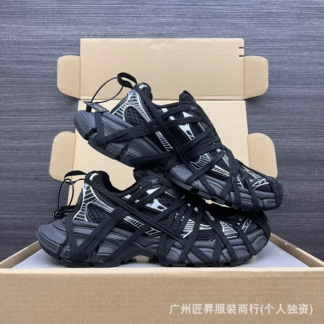 Balenciaga SS25 Distressed Lace-Up Runners Detail