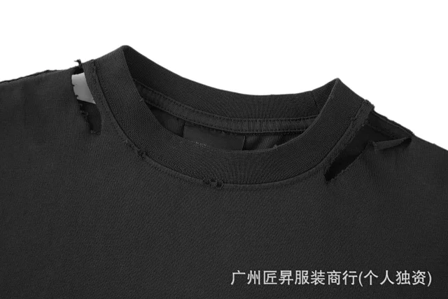 Unisex Balenciaga Eye Chart Ripped Tee Detail