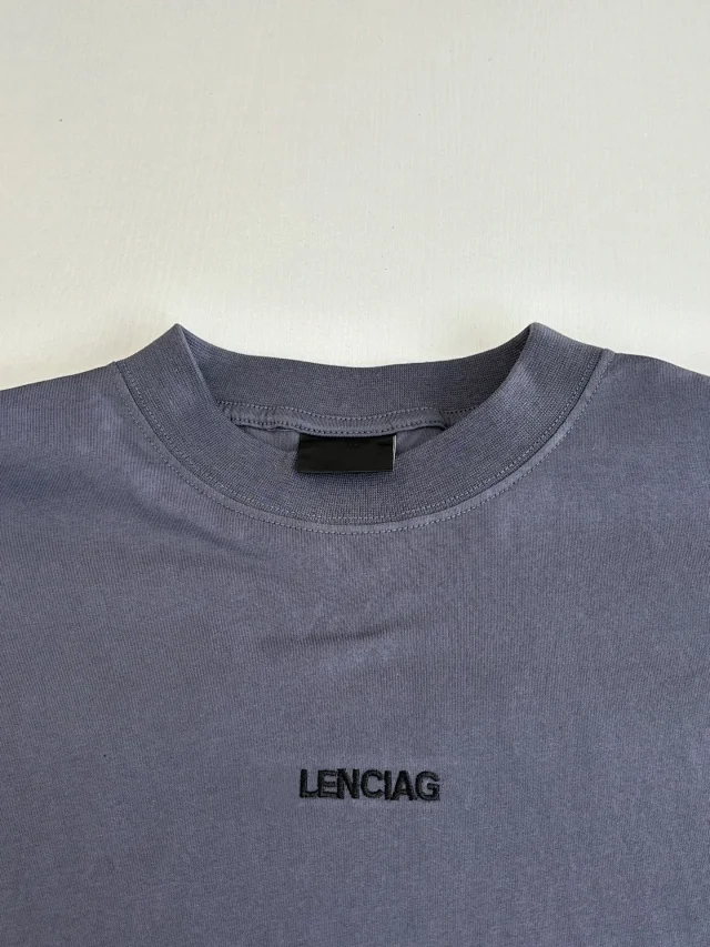 Balenciaga 25SS Distressed Graffiti Embroidered Tee Detail
