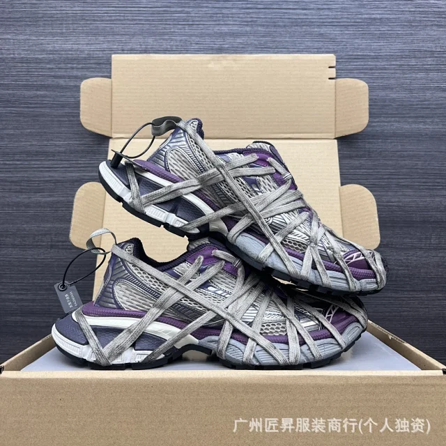 Balenciaga SS25 Distressed Lace-Up Runners Detail