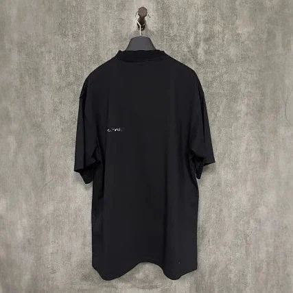 Dujia Unisex Loose Paris Logo Tee Detail