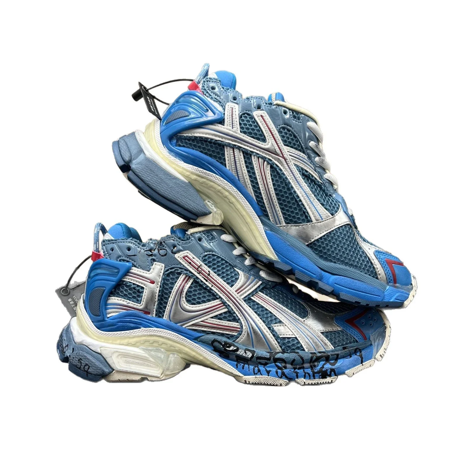 Balenciaga Graffiti Distressed Casual Sneakers SS25