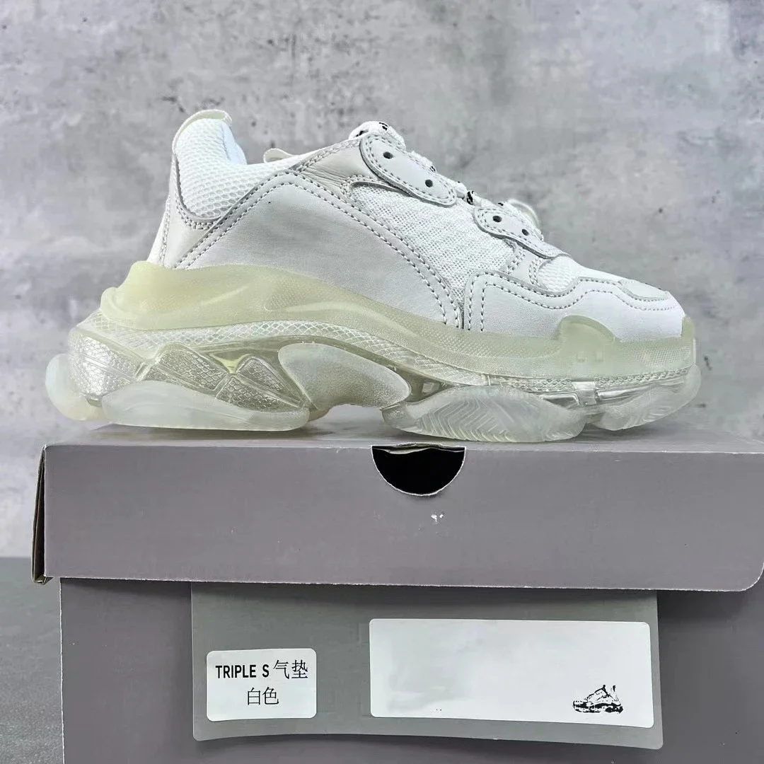 Balenciaga Tripel Cushioned Distressed Platform Sneakers