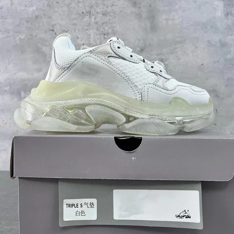 Balenciaga Tripel Cushioned Distressed Platform Sneakers