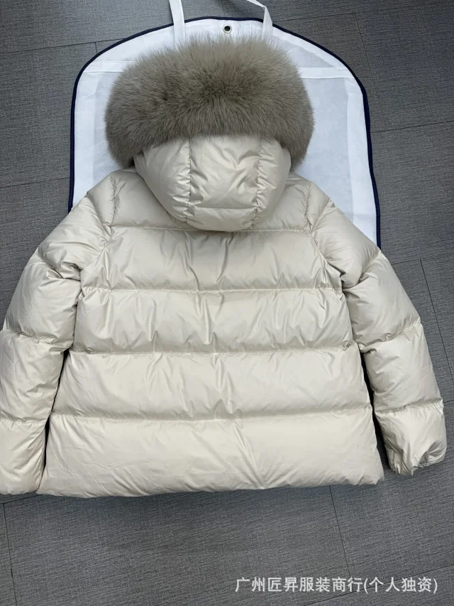 Moncler Women's Fur Collar Down Jacket Detail