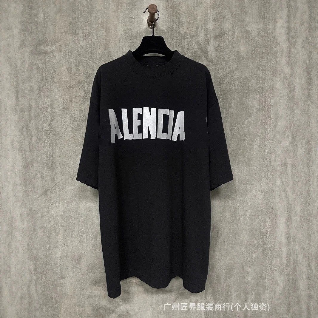 Authentic Balenciaga Graphic Distressed Heavyweight Tee