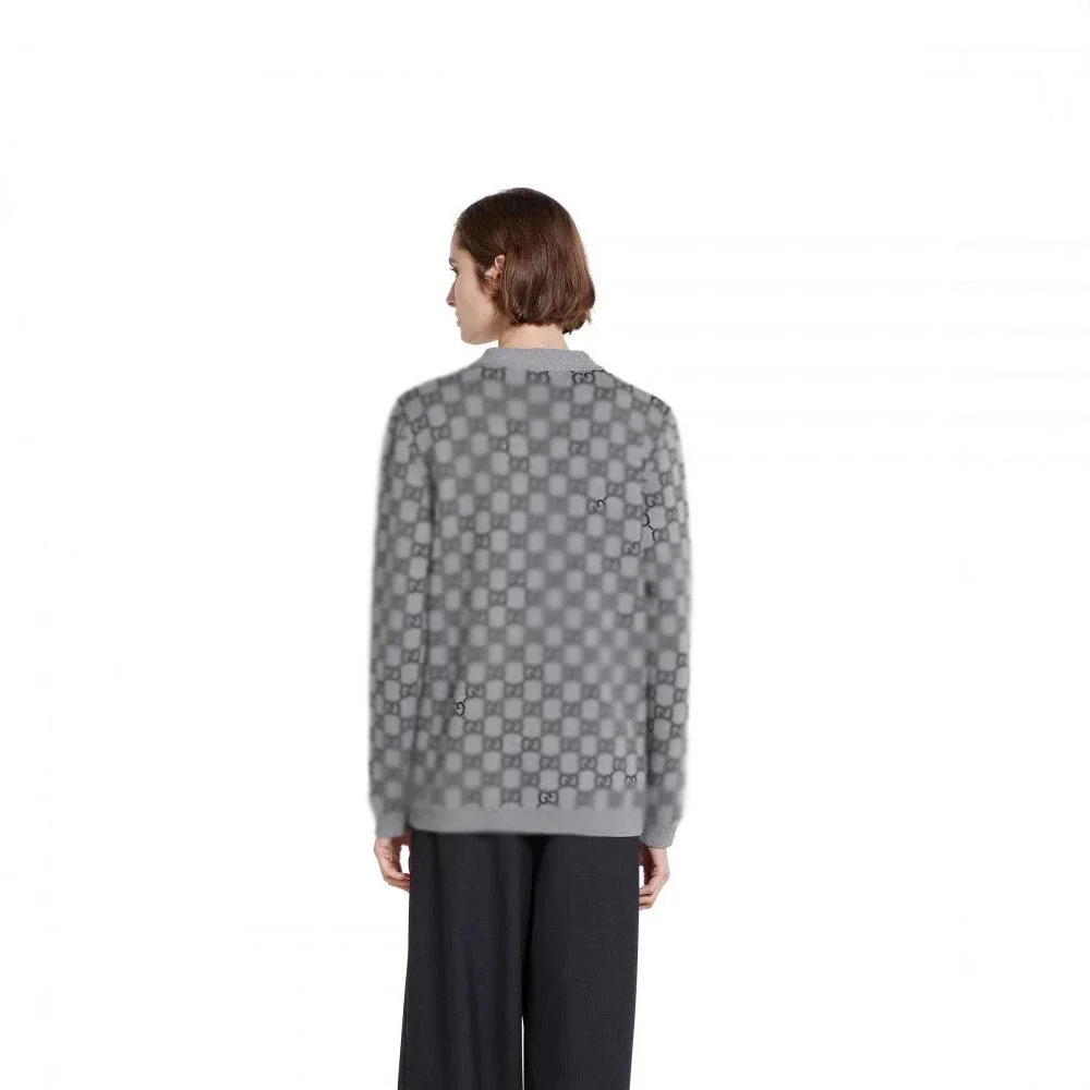Gucci Monogram Reversible V-Neck Cardigan