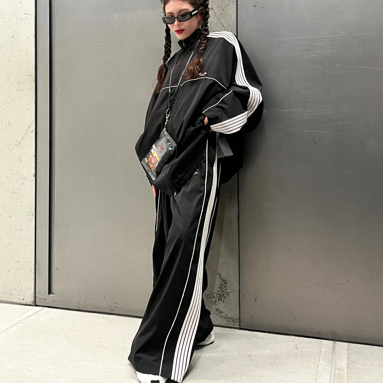 Balenciaga Embroidered 5-Stripe Sport Set