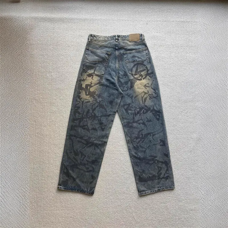 Poison SS25 Balenciaga Distressed Graffiti Jeans