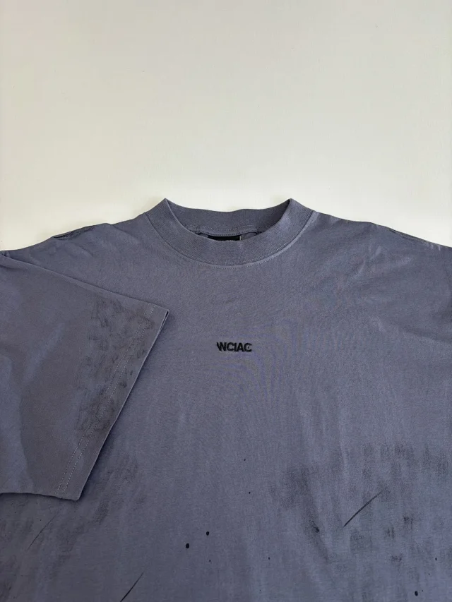 Balenciaga 25SS Distressed Graffiti Embroidered Tee Detail