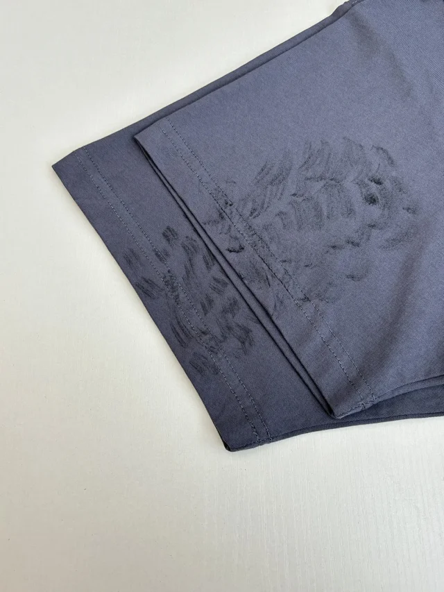 Balenciaga 25SS Distressed Graffiti Embroidered Tee Detail
