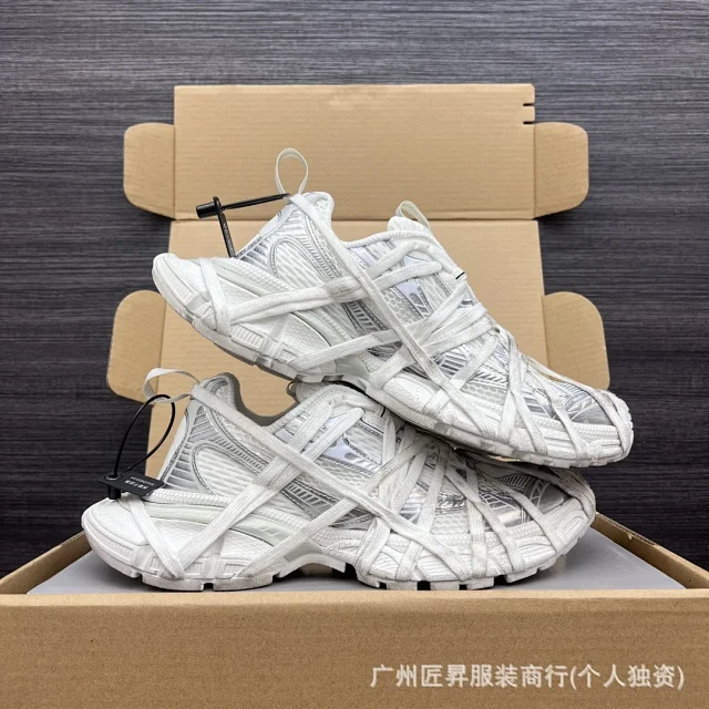 Balenciaga SS25 Distressed Lace-Up Runners Detail
