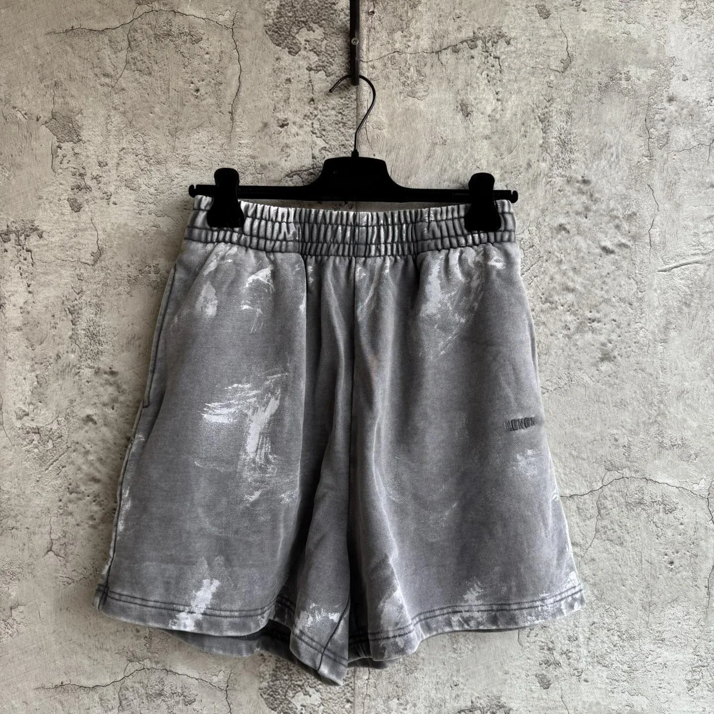 Authentic Balenciaga Logo Distressed Loose Shorts