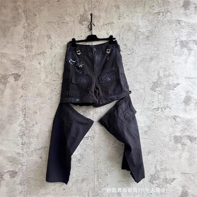 B 25SS Paris Distressed Cargo Shorts