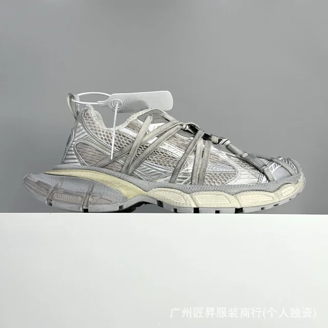 Balenciaga Distressed Paris Spider-Man Dad Shoes Detail