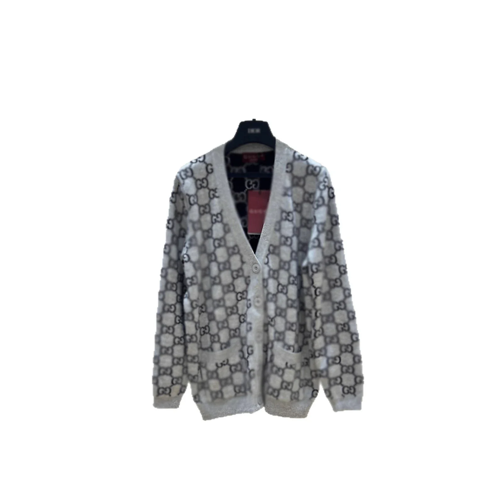 Gucci Monogram Reversible V-Neck Cardigan