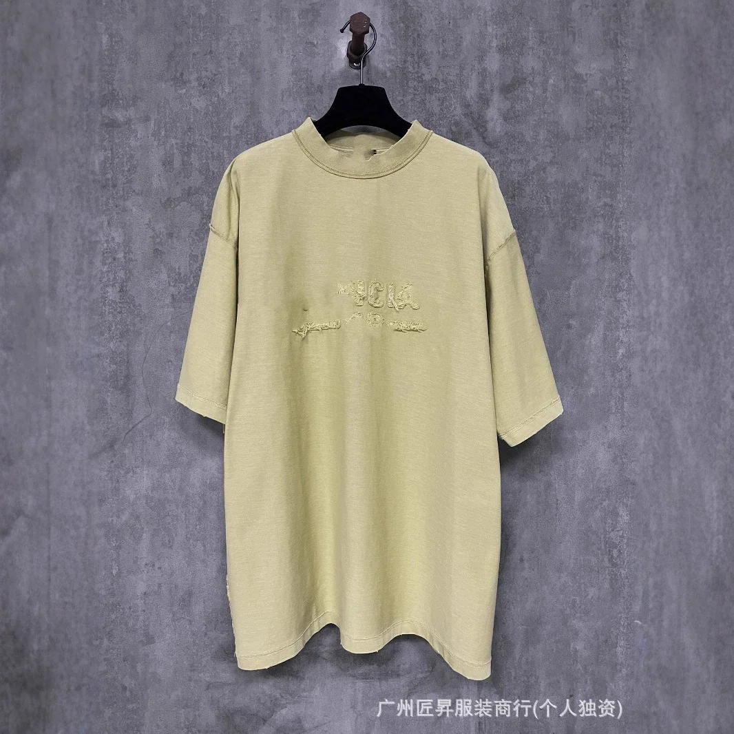 B Paris Authentic Distressed Embroidered Tee