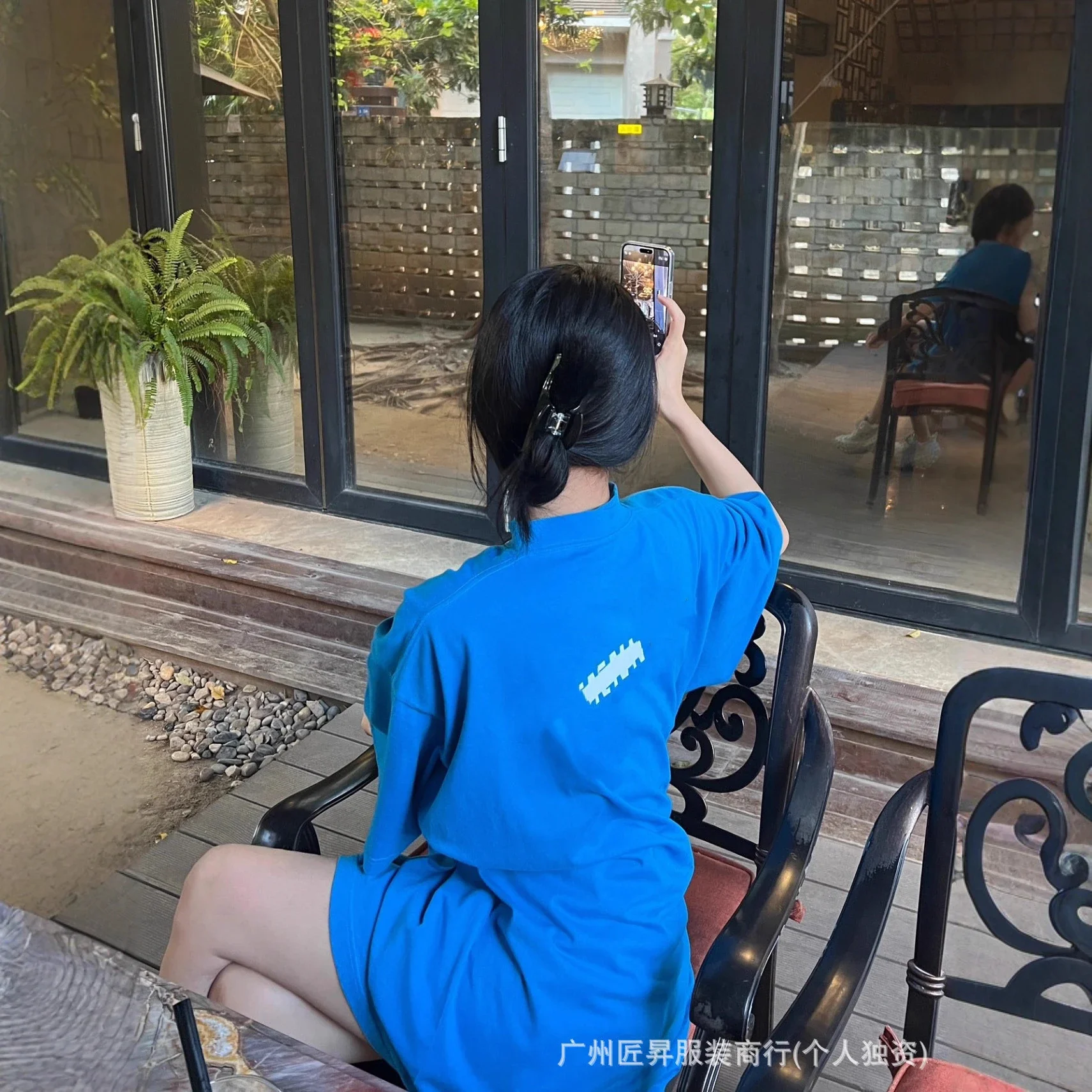 Authentic Balenciaga Letter-Covered Couple Oversized Tee