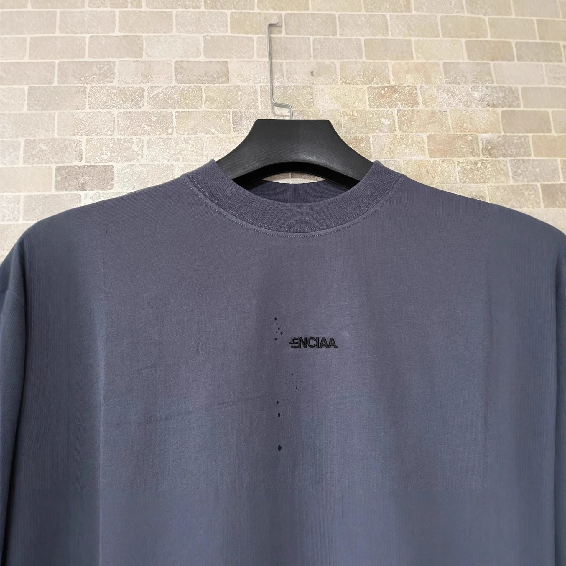 Balenciaga 2025 Distressed Embroidered Graffiti Tee