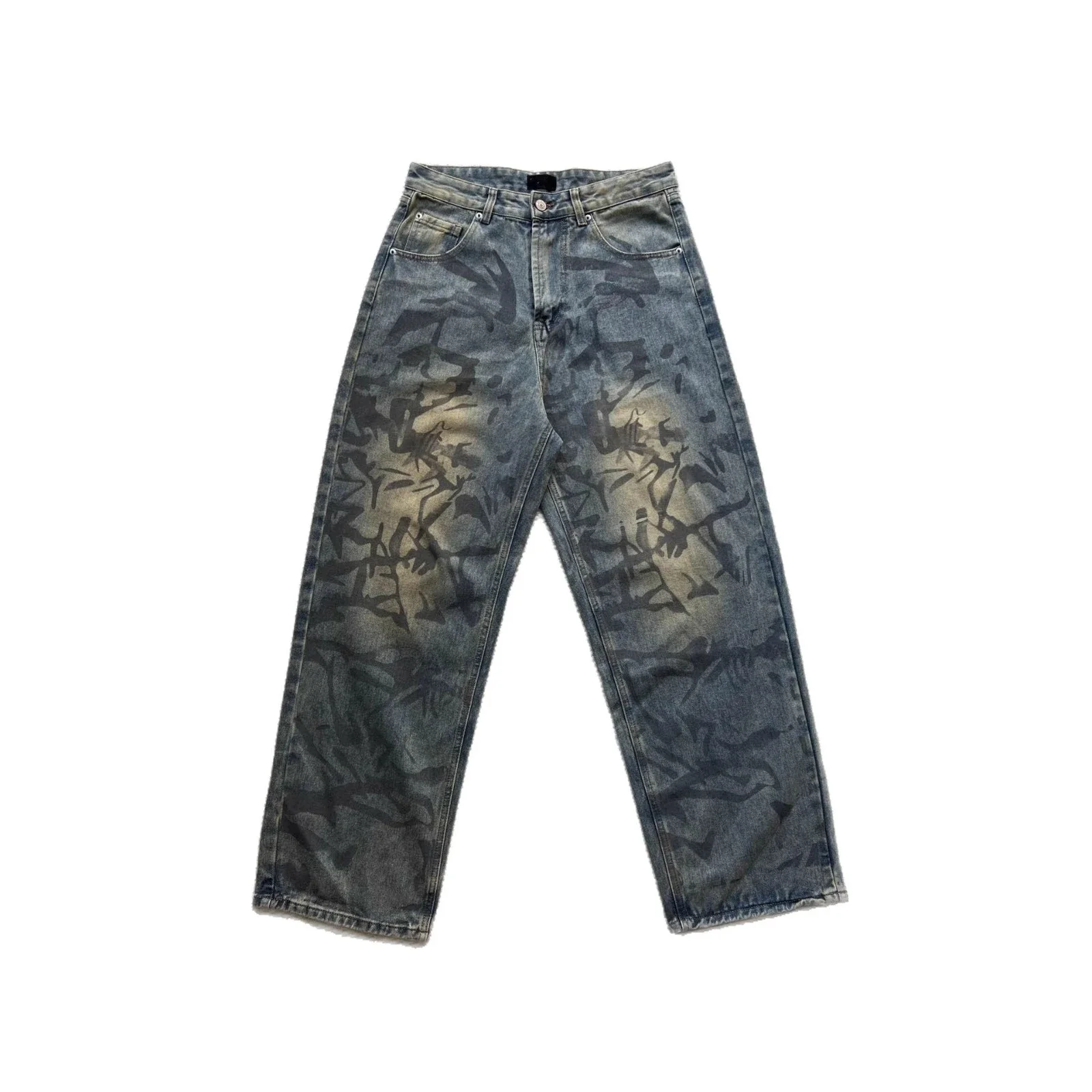 Poison SS25 Balenciaga Distressed Graffiti Jeans