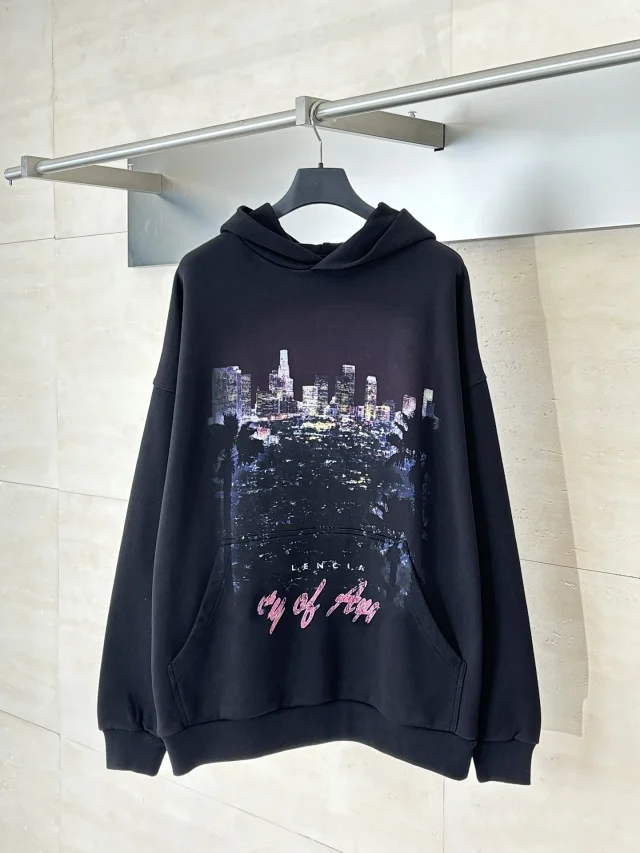 Paris B LA Night Distressed Sweatshirt Detail