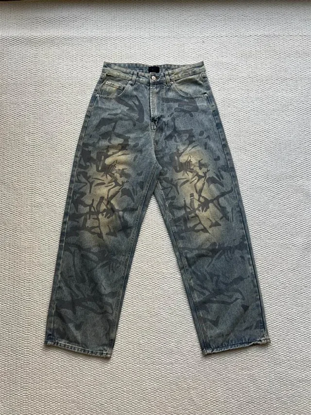 Poison SS25 Balenciaga Distressed Graffiti Jeans Detail