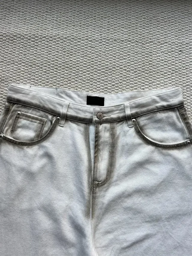 Balenciaga SS25 Distressed Graffiti Jeans Detail