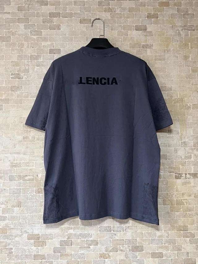 Balenciaga 2025 Distressed Embroidered Graffiti Tee Detail