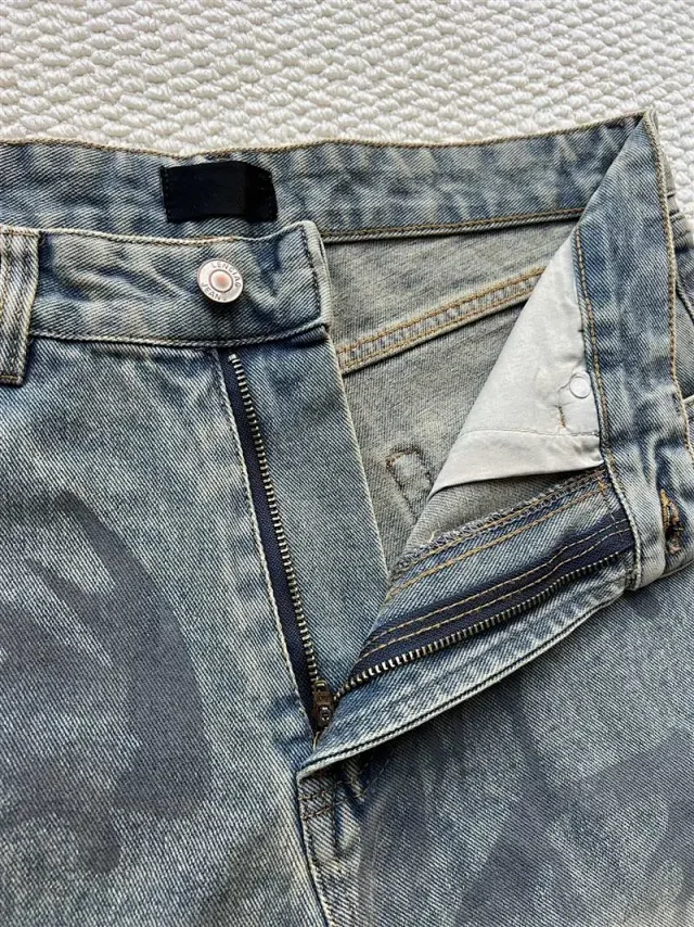 Poison SS25 Balenciaga Distressed Graffiti Jeans Detail