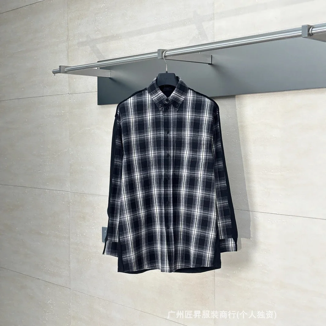 B Casual Vintage Plaid Long-Sleeve Shirt