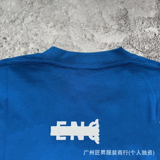 Authentic Balenciaga Letter-Covered Couple Oversized Tee Detail