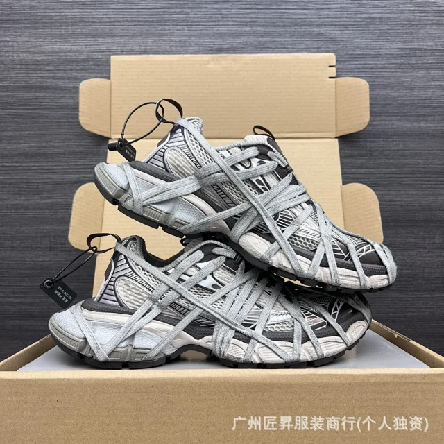 Balenciaga SS25 Distressed Lace-Up Runners Detail