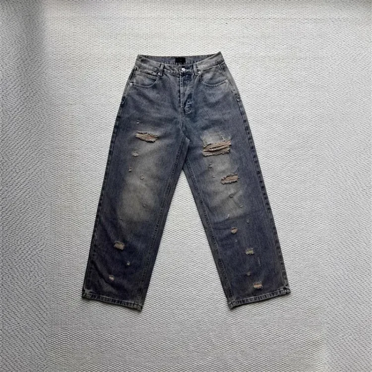 Balenciaga 25SS Distressed Ripped Jeans