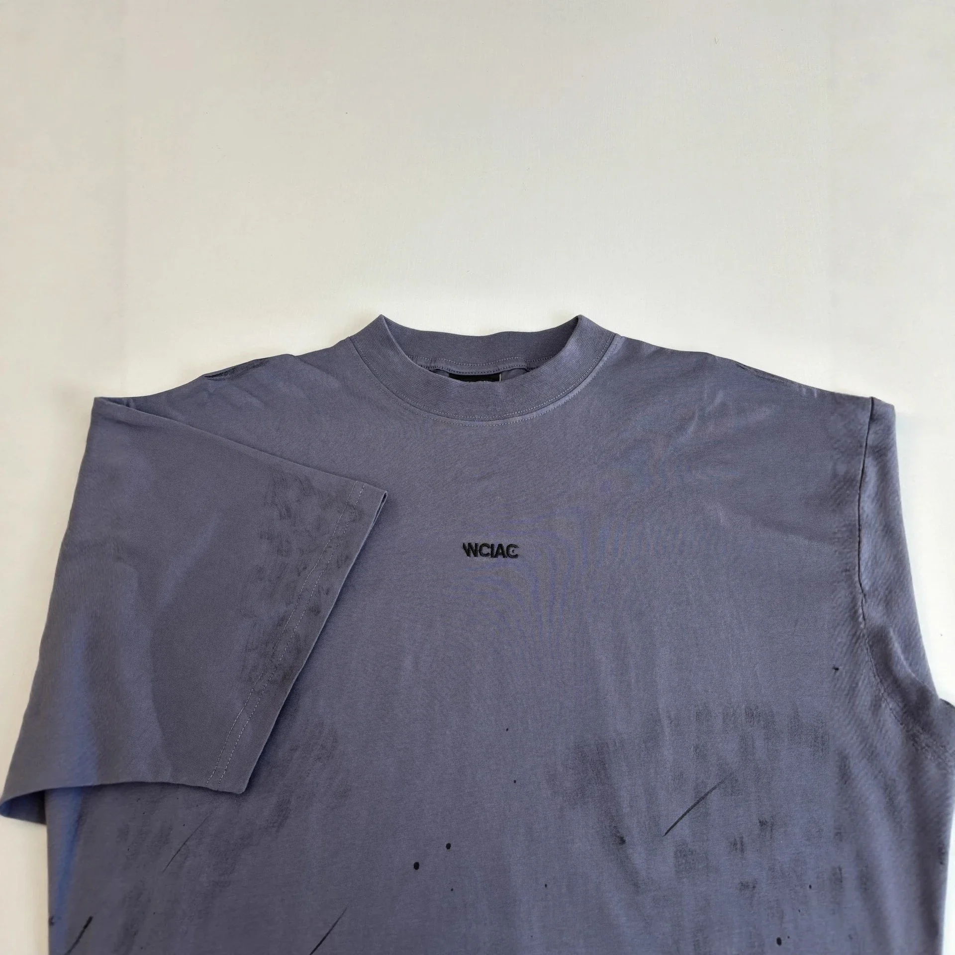 Balenciaga 25SS Distressed Graffiti Embroidered Tee