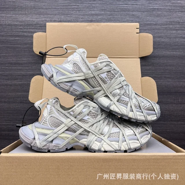 Balenciaga SS25 Distressed Lace-Up Runners Detail
