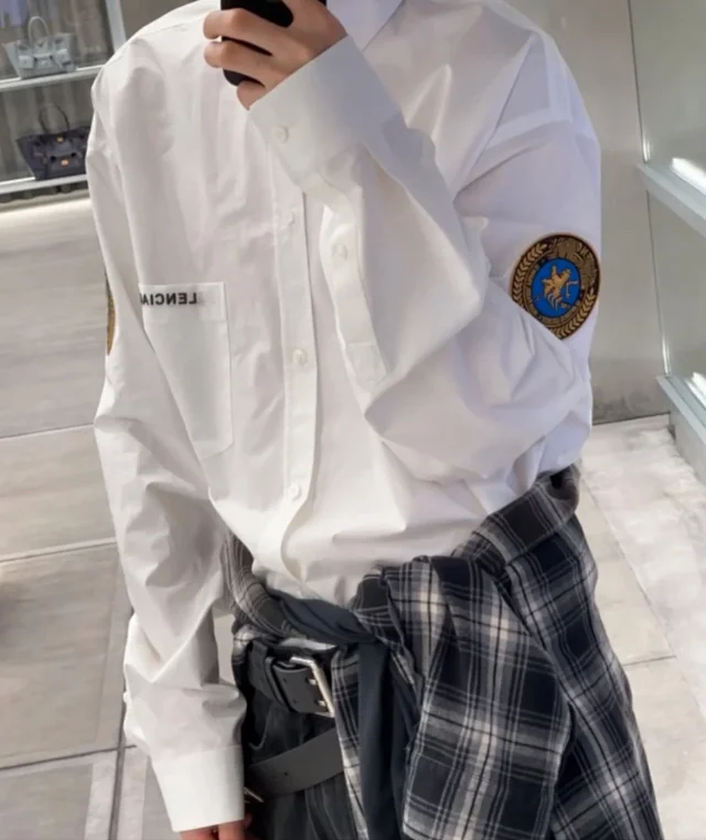 Balenciaga Lion Embroidered MU Shirt SS25 Detail