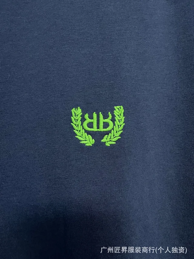 B Unisex Loose Embroidered Wheat T-Shirt Detail