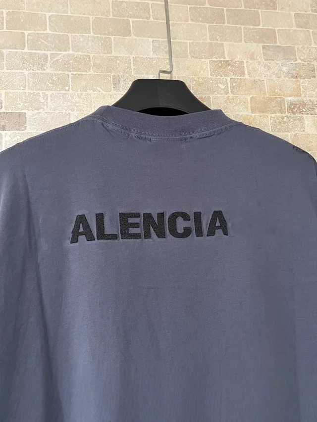 Balenciaga 2025 Distressed Embroidered Graffiti Tee Detail