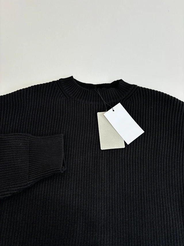 Balenciaga SS25 Sleeve Badge Knit Sweater Detail