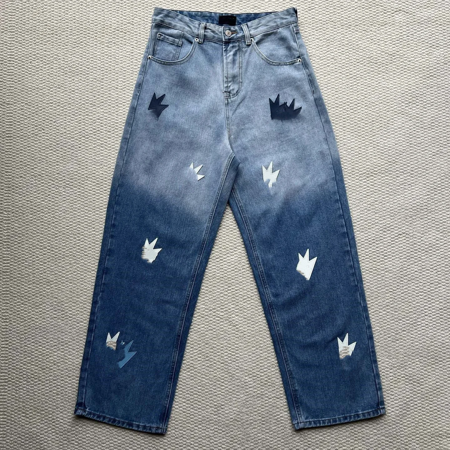 Balenciaga Gradient Blue Washed Jeans