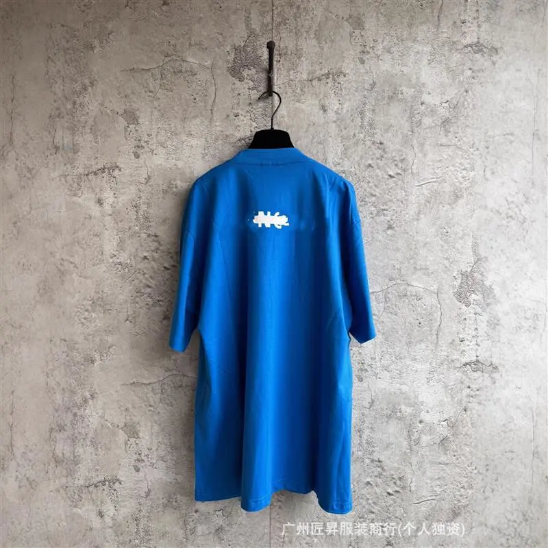Authentic Balenciaga Letter-Covered Couple Oversized Tee
