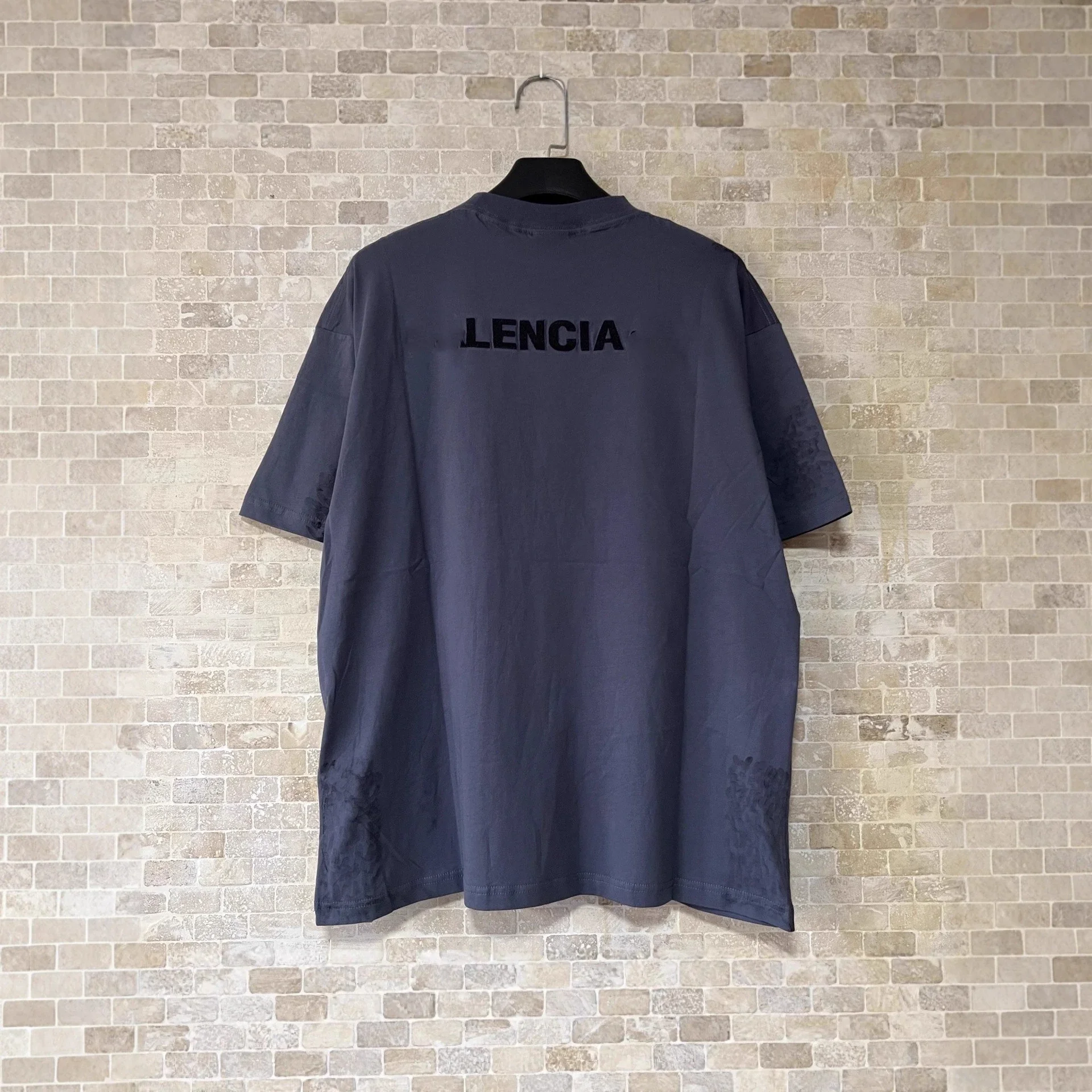 Balenciaga 2025 Distressed Embroidered Graffiti Tee