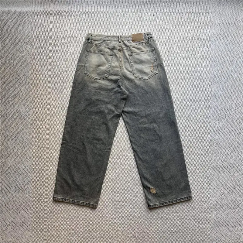 Balenciaga SS25 Distressed Knee - Ripped Jeans
