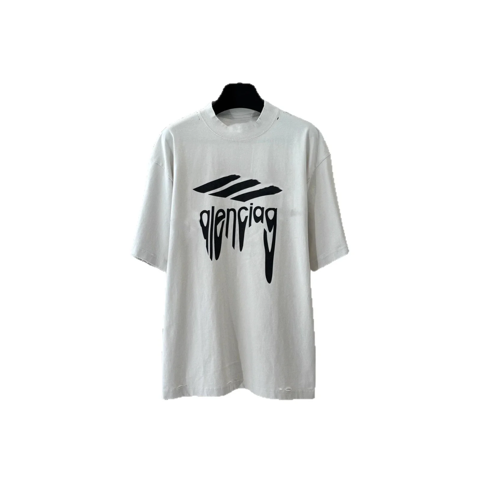Balenciaga 25SS Distressed Melt Print Tee