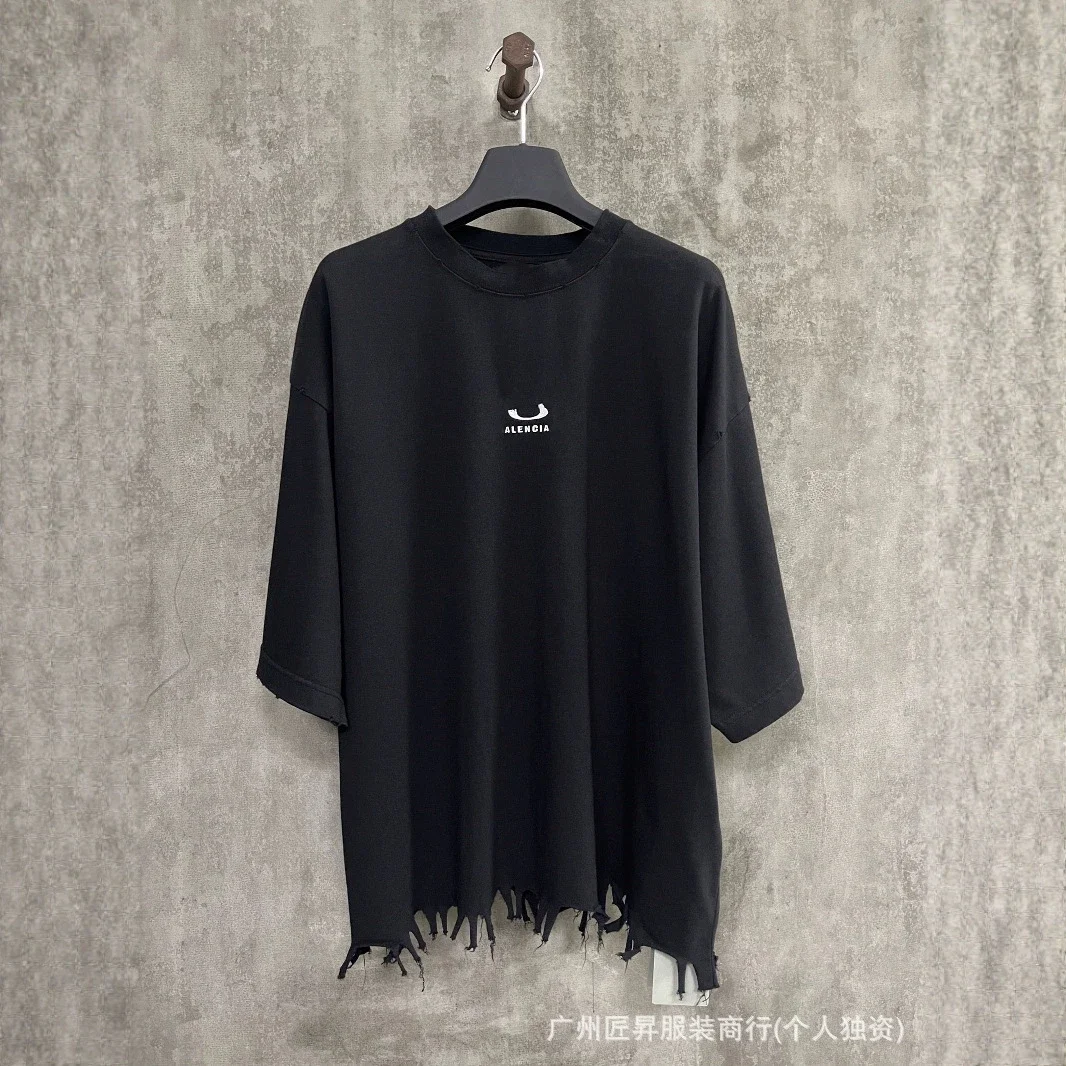 Balenciaga Embroidered Tassel Oversized Unisex Tee