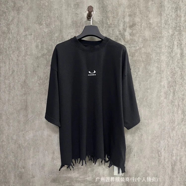 Balenciaga Embroidered Tassel Oversized Unisex Tee