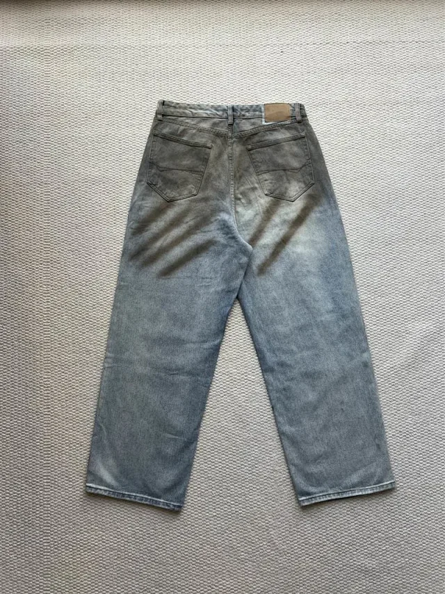 Balenciaga SS25 Distressed Washed Jeans Detail