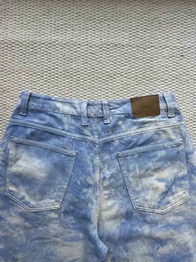 Balenciaga SS25 Sky Blue Ombre Jeans Detail